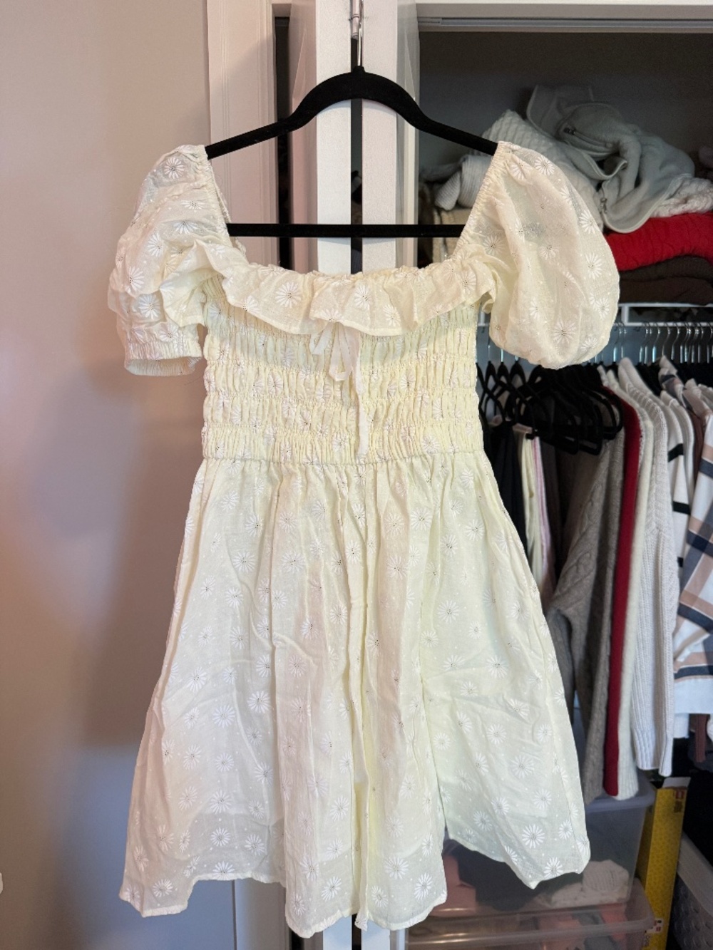 Butter Yellow Puff Sleeve Dress